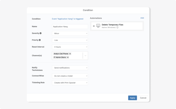 NinjaOne monitoring dashboard