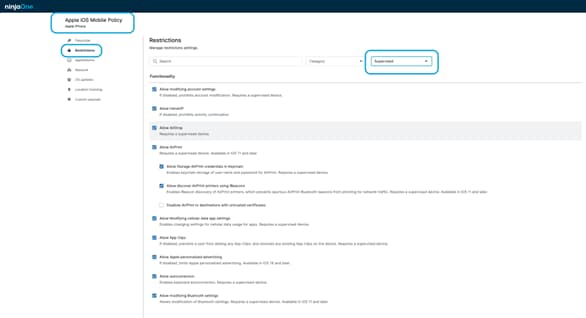 iOS Supervised Mode Management