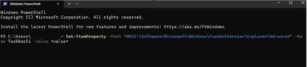 Windows PowerShell command