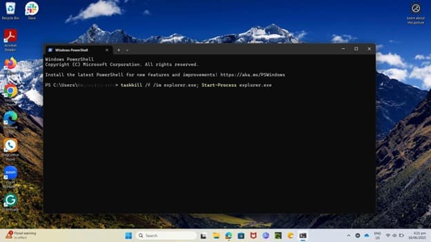 Task Kill command in Windows PowerShell