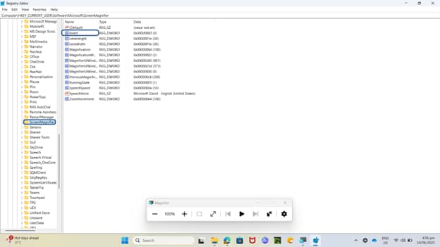 Look for a DWORD (32-bit) value named Invert