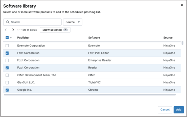 Software library multiple products