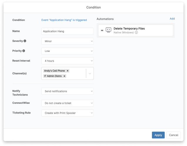 screenshot showing full automated remediation