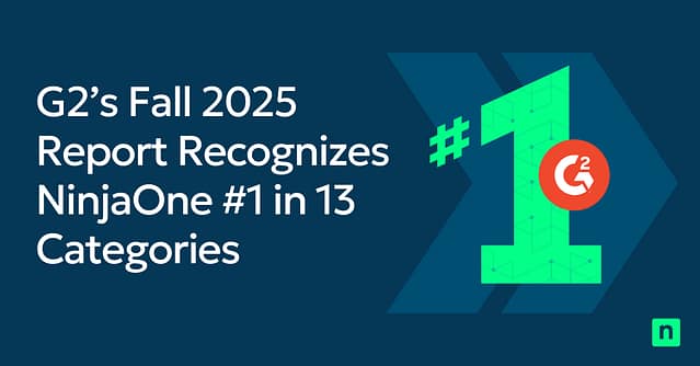 NinjaOne es el n.º 1 en 13 categorías en el informe de otoño de 2025 de G2