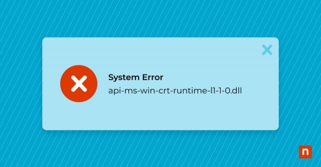 Missing api-ms-win-crt-runtime-l1-1-0.dll blog banner image