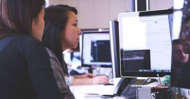 Working woman at computer