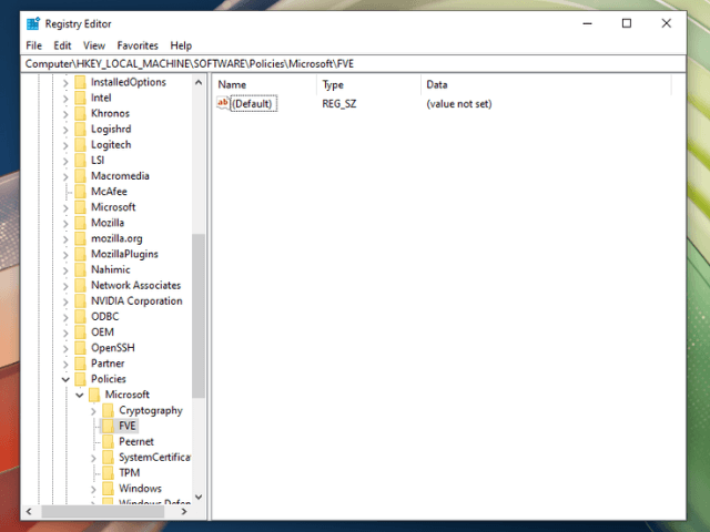 Ändern der BitLocker-Einstellungen mit dem Registrierungs-Editor