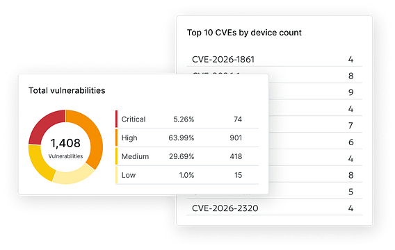 Vulnerability Management product screenshot