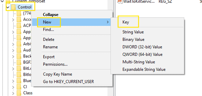 Adding new key