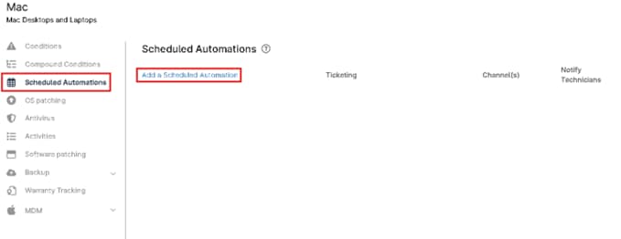 Add a Scheduled Automation