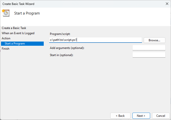 Ein Programm starten