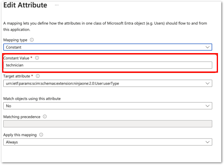 A screenshot showing the Edit Attribute part