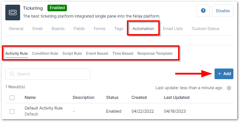  select the type of automation you want to create.