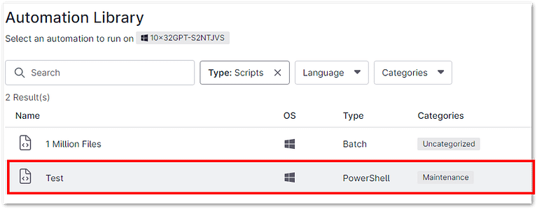 NinjaOne Script Library | NinjaOne