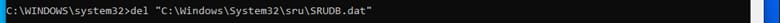 Command to delete usage statistic file