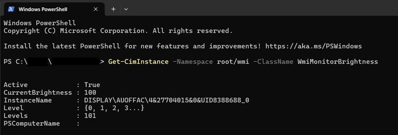 Execute command to verify the new setting