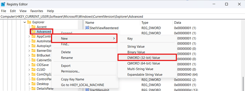 Add new DWORD Value