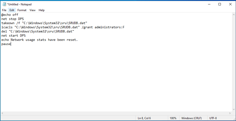 Batch script to automating resets