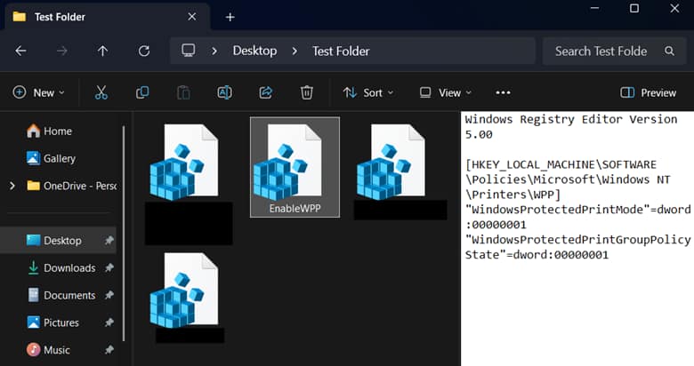 Double-click the .reg file to merge its content into the Registry
