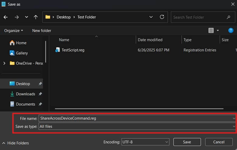 File name and Save as type