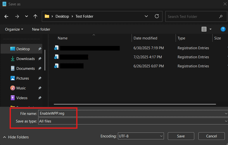 Save as type to all files.