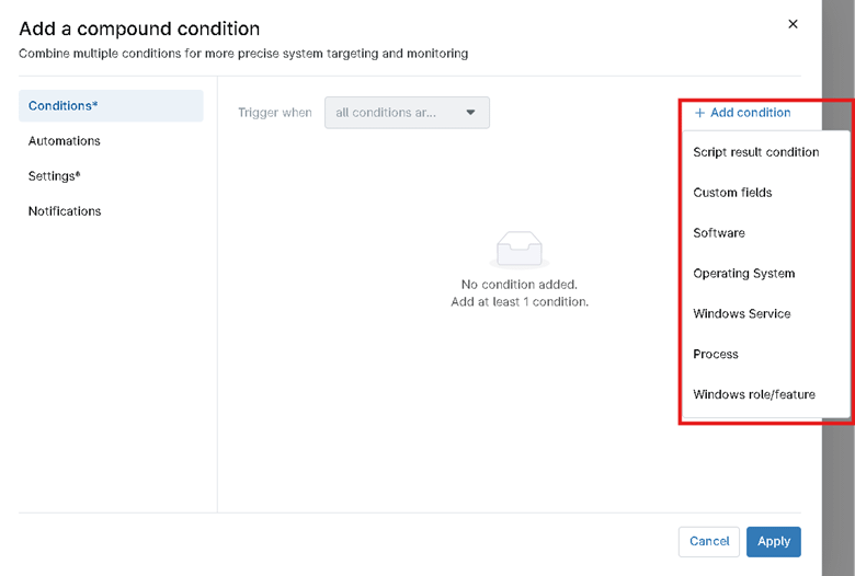 Add a compound condition
