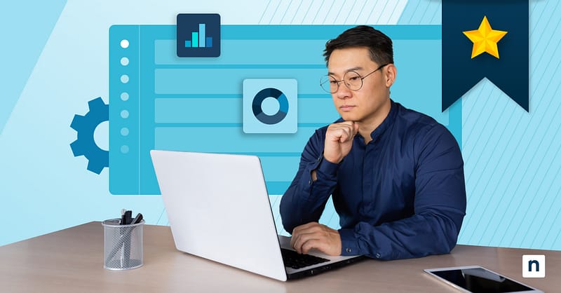 Best Endpoint Management Software IT worker sitting at a workstation representing the topic of endpoint management software