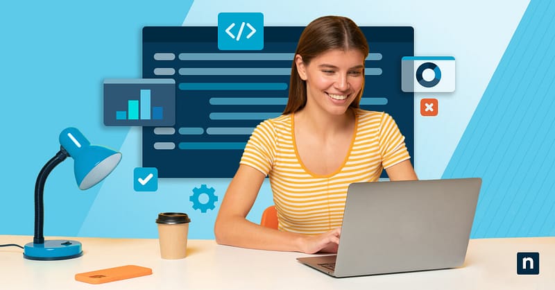 How Much Does Remote Access Software Cost? Remote Desktop Software Pricing Woman at a desk on a laptop representing doing research on, How Much Does Remote Access Software Cost and Remote Desktop Software Cost