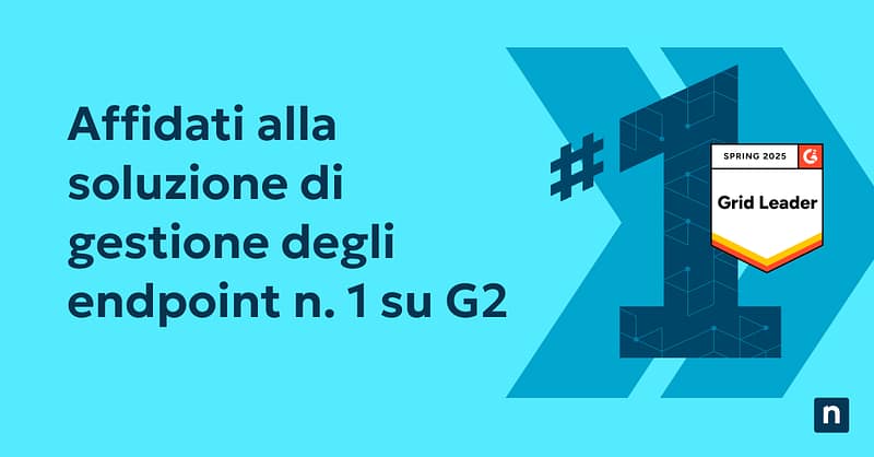 Blog image ITA NinjaOne al primo posto in 12 categoria nel report G2 per la primavera 2025