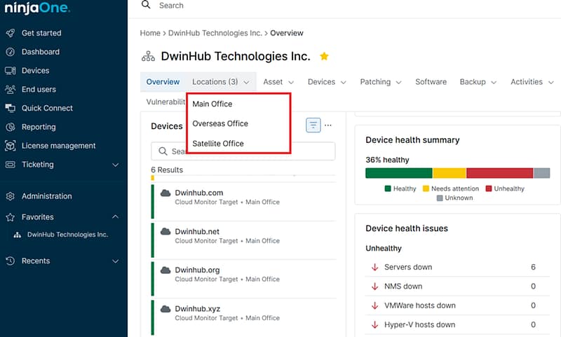 Multi-Location Endpoint Management Multi-Location Endpoint Management