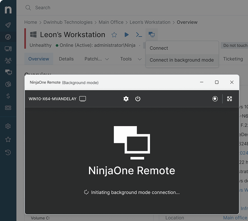 NinjaOne Remote Control screenshot NinjaOne Remote Control screenshot