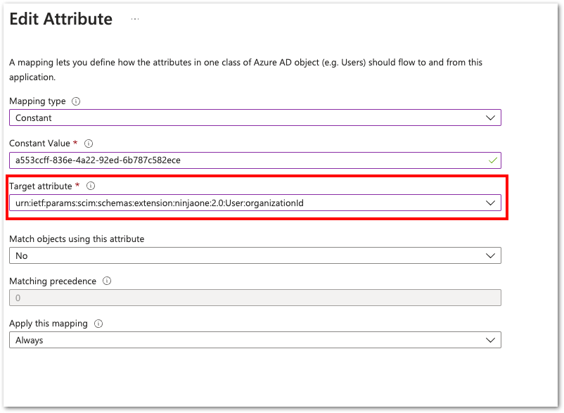 Target attribute