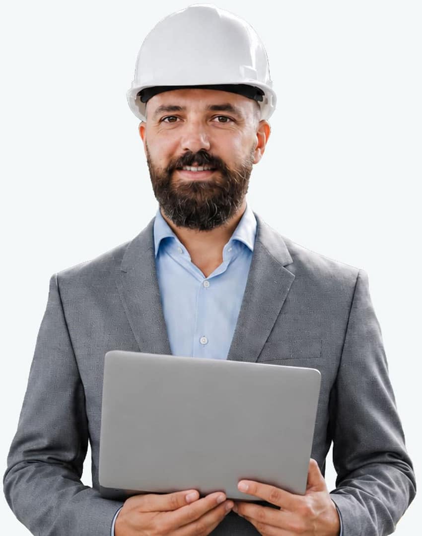 Manufacturing professional with a smile.