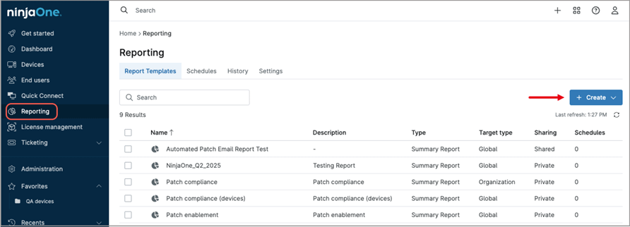 Panel de información