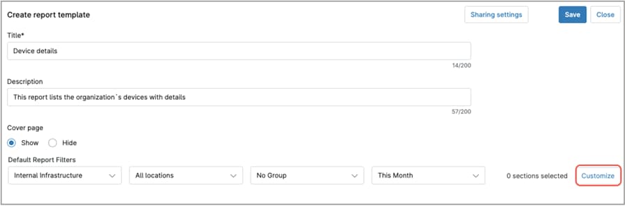 Crear plantilla de informe