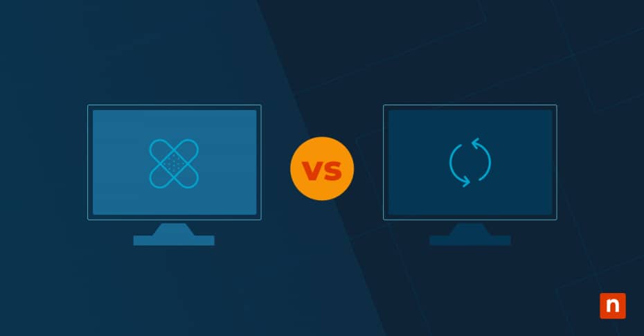 Patch vs Update blog banner image