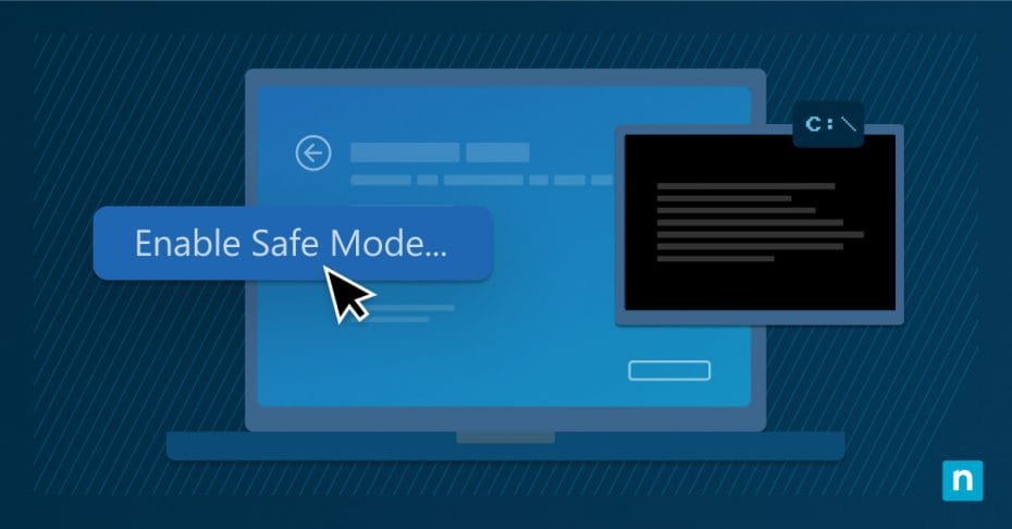 how to start safe mode with Windows command prompt blog banner image