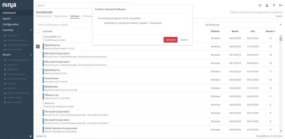 removing software with rmm