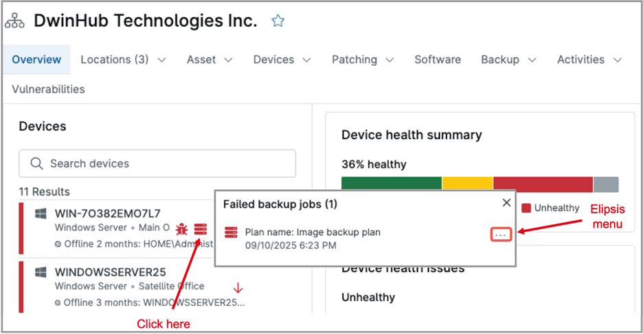 Modal with additional details