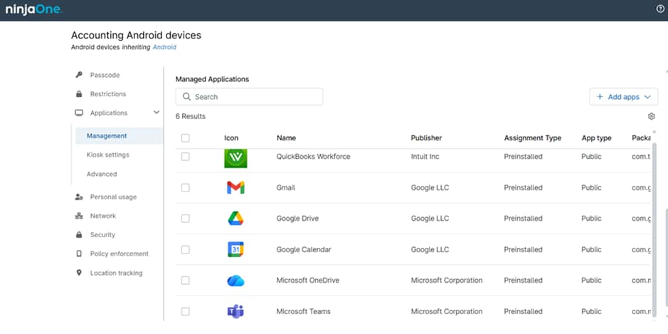 Containerized Work Profiles