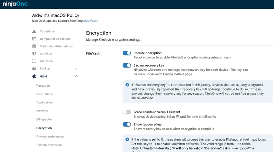 FileVault Management