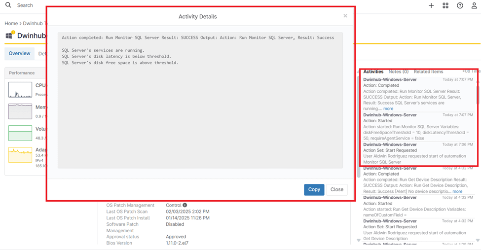 Activity Details