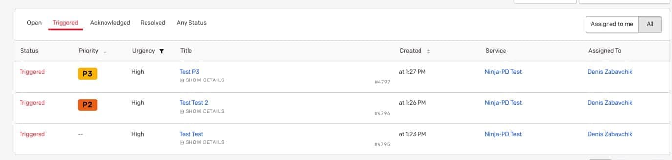 PagerDuty Integration screenshot