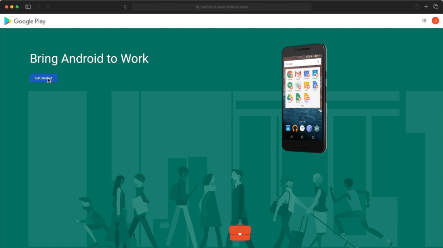 Pagina Google Play per Android Enterprise