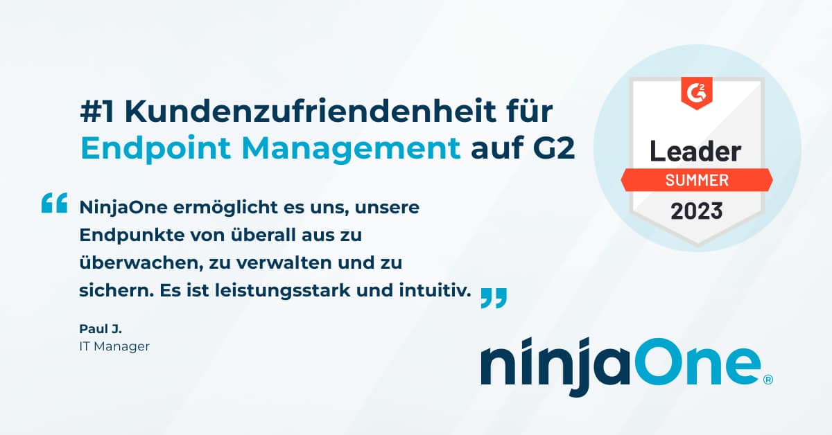 NinjaOne ist die Nummer 1 für RMM in G2 - NinjaOne