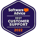Software Advice Best Customer Support 2022 badge