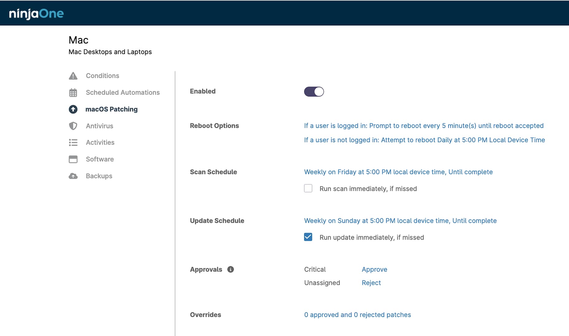 MacOS Patch Management Software Mac Patching Tool NinjaOne