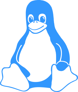 Linux logo light blue