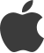 Apple logo dark grey icon