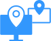 Remote backup blue icon